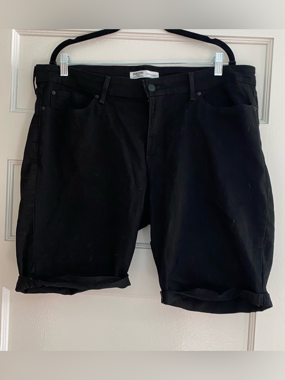 Women’s Black Bermuda Jean Shorts